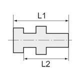 Riegler 115520-232.03-N-E Value Line scheidingswandverbinder M26 x 1,5 A, G 3/8 i, MS vern, 1 stuk