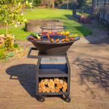 RJRoyal Living Maestro Smokeless XXL BBQ Plancha 80 cm Blackline