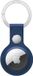 Rosso Element Hoesje Geschikt voor Apple AirTag Sleutelhanger Kunstleer | Hanger | Case Blauw