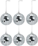 Inge-glas Inge Christmas Decor Disco kerstbal - 6x - zilver - D7 cm