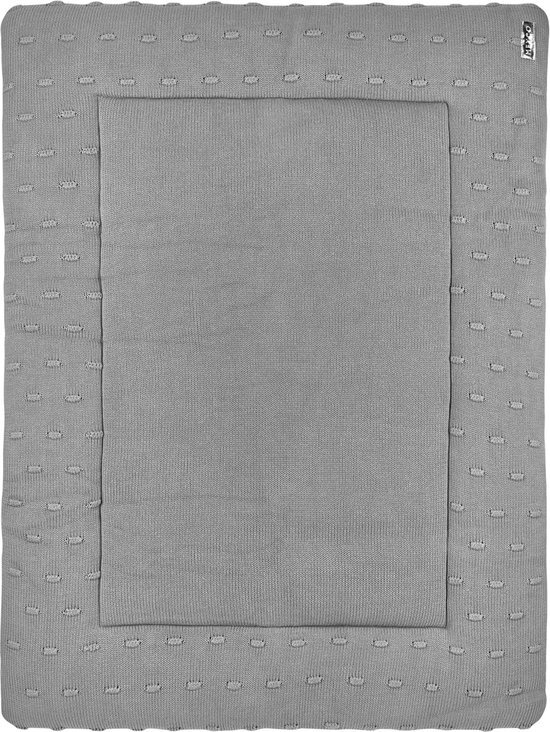 Meyco Knots Boxkleed Grijs 77 x 97 cm grijs, Grey