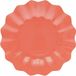 Givi Italia Feestbordjes/gebaksbordjes - schulprand - 8x - koraal roze - rond - papier/karton - 21 cm - kinderfeestje
