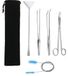 Acier inoxydable 5-en-1 Aquarium Tool Set avec Tweezers et Ciseaux