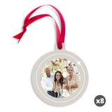 Aluminium hanger bedrukken - Kerstbal - 8 stuks