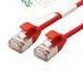 ROLINE GREEN U/FTP Patchkabel Kat.6A (Class EA), LSOH, slim, rot, 0,5 m