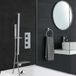 Kubix Doucheset Inbouw 2-Weg Thermostatisch Glijstanguitrustin Badvuller Waterval Chroom