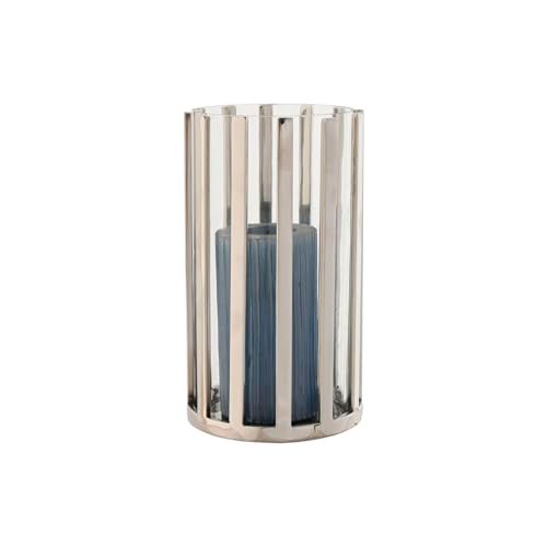 ESPRIT Kandelaar - Zilverkleurig - Glas/Staal - 12 x 12 x 20 cm