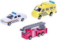 2-Play Hulpdienstauto's 8 Cm Wit/geel/rood 3-delig