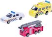 2-Play Hulpdienstauto's 8 Cm Wit/geel/rood 3-delig