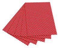 folia 5902 - fotokarton rood met witte stippen, 50 x 70 cm, 10 vellen