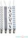 Fopspeenkoord.nl Lot de 4 cordons de sucette Modern Accents - Noir/Blanc/Gris