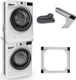 CLP Opbouwmeubel voor wasmachines - Ombouw - Verhoger - Rek - Aansluitframe - wit