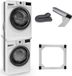 CLP Opbouwmeubel voor wasmachines - Ombouw - Verhoger - Rek - Aansluitframe - wit