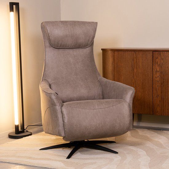 LABEL51 Lund Fauteuil - Bruin - KunstLeer - 2-Motorig - Met Massagefunctie