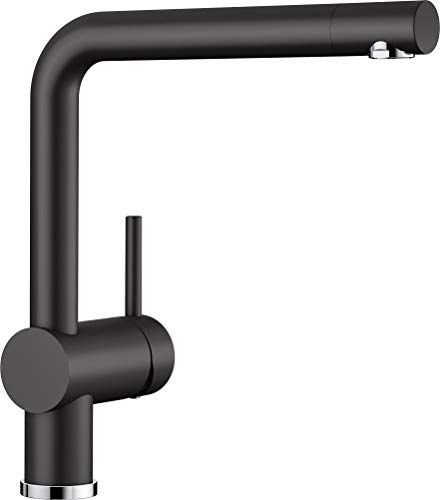 BLANCO LINUS 526149 Moderne keukenkraan met hoge uitloop, hoge druk, zwart