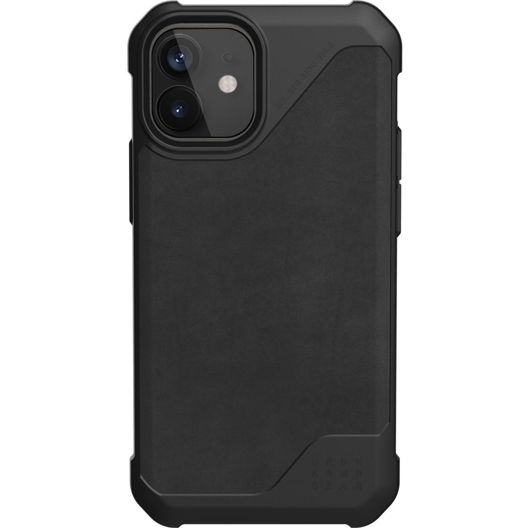 Urban Armor Gear UAG - iPhone 12 mini Hoesje - Back Case Metropolis LT Leer Zwart
