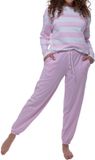 Mey Dames pyjama Streaked Lines soft roze XXL