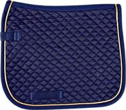 HKM Zadeldek Blauw/Goud Dressuur Cob/Full Katoen