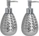 Berilo - 2x Zeeppompje/dispenser zilver glanzend metaal 8 x 17 cm