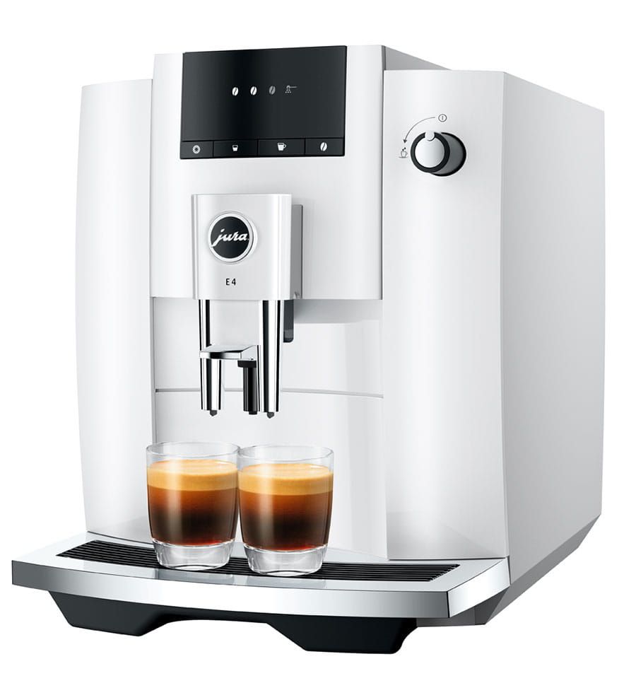 JURA E4 Piano White (EA) Volautomatische Espressomachine - 1.9 l - Koffiebonen - 16 kopjes - Zwart, Wit