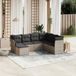 Maison Exclusive - Ensemble de meubles de jardin 7 pièces avec canapé et coussins, gris, en polyrotin