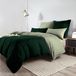 Housse de couette en microfibre verte 200x200 cm