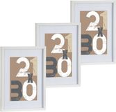 Arte r 3x stuks houten fotolijst - wit - 30 x 40 cm