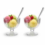 Alessandro coupe à glace Bali - 2x pièces - verre - cristal - 270 ml