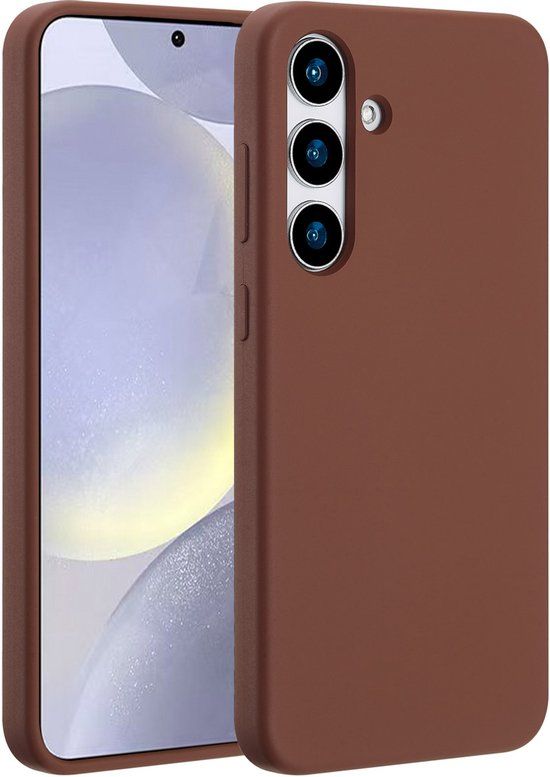 Accezz Liquid Silicone Backcover met MagSafe voor de Samsung Galaxy S25 Plus - New Tea Brown