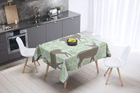 Bonamaison Tafelkleed, Anti-Mold, Sneldrogend, Waterdicht, 100% Polyester Tafellaken, Willekeurig patroon, 140 x 140 Cm