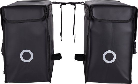Willex Dubbele Fietstas Bisonyl - Zwart - 40L