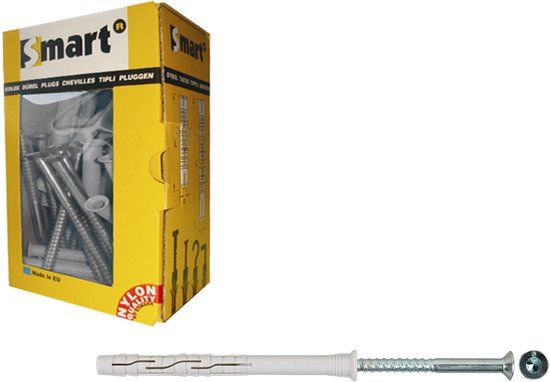 pgb-Europe SMART | Raamplug +schroef VZK Tx Ø 8x120 Nzn | 50 st