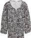Tom Tailor Henley-blouse met patroon - Maat XS - navy abstract dot design