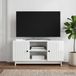 Maison Exclusive - Meuble TV 102 x 34,5 x 50 cm blanc brillant bois d'ingénierie