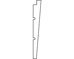 Merkloos Zweeds rabat Excellent douglas zwart geimpregneerd 1,2/2,7x19,5x500 cm
