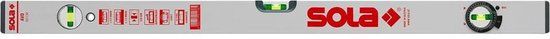 SOLA Alu blokwaterpas AV50 50cm 2 libellen 0,50mm/m zilver