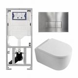 Geberit QeramiQ Dely Swirl Toiletset - Glans Wit