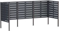 vidaXL Paravent pour poubelles 249 x 85 x 113 cm Acier Anthracite