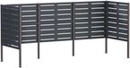 vidaXL Paravent pour poubelles 249 x 85 x 113 cm Acier Anthracite