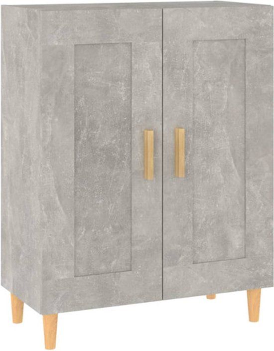 vidaXL Dressoir 69,5x34x90 cm Bewerkt Hout Betongrijs