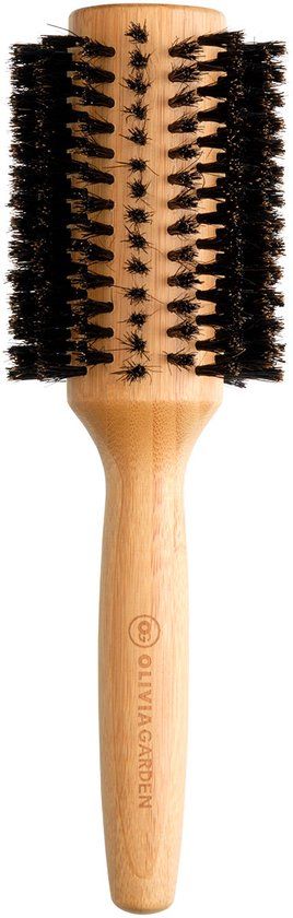 Olivia Garden Bamboo Touch Blowout Boar Krulborstel - Bruin