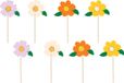 PartyDeco Cake toppers Mélange de fleurs pk/8