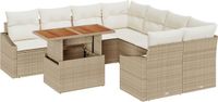 vidaXL Tuinbank Set Beige en Crème