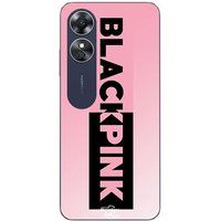 Maniacase Etui Oppo A17 Blackpink logo roze en zwart