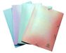 Exacompta - Ref. 55130E - doos met 25 elastische mappen Candy Tidy - hoezen 3 kleppen - van polypropyleen - afmetingen 24x32 cm - voor A4-4 kleuren azuur, mint, paars en perzik