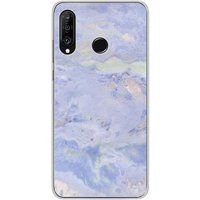 1001 coques Huawei P30 Lite Marbre bleu bedrukt siliconen hoesje