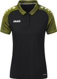 Jako Performance Polo Dames - Zachtgeel / Zwart | Maat: 36