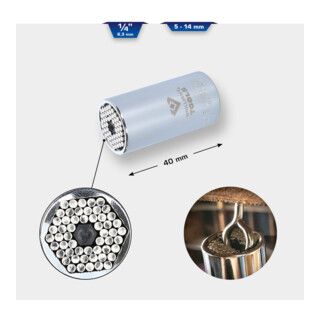 Brilliant Tools Universele 1/4" dopsleutel 5 - 14 mm