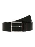 HUGO Leren Riem Giaspo Sz40 Belt W110 Black Zwart