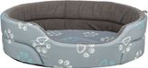 Trixie Panier pour chien Jimmy Ovale Aspect coton Gris clair-Gris foncé 45x35 cm